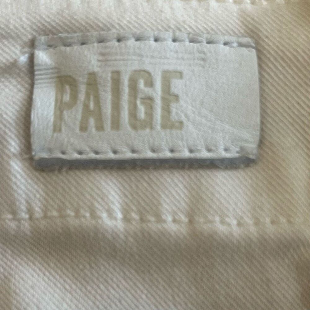 PAIGE Woman’s Cream Carly Pant Jeans Wide Leg Tie at Waist Lyocell & Elastane sz - Picture 4 of 9